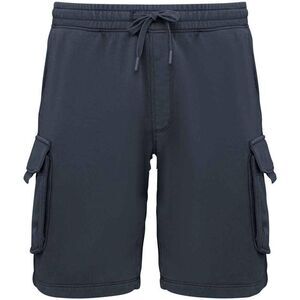 Native Spirit Mens French Terry Washed Cargo Shorts / Washed Navy